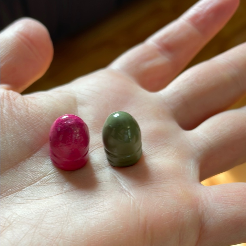 Hand Painted Bullet Pink and Army Green Souvenir (2) Office Decorations